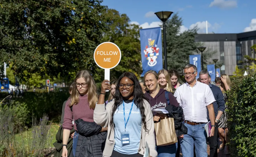 Student tour Highfield campus.