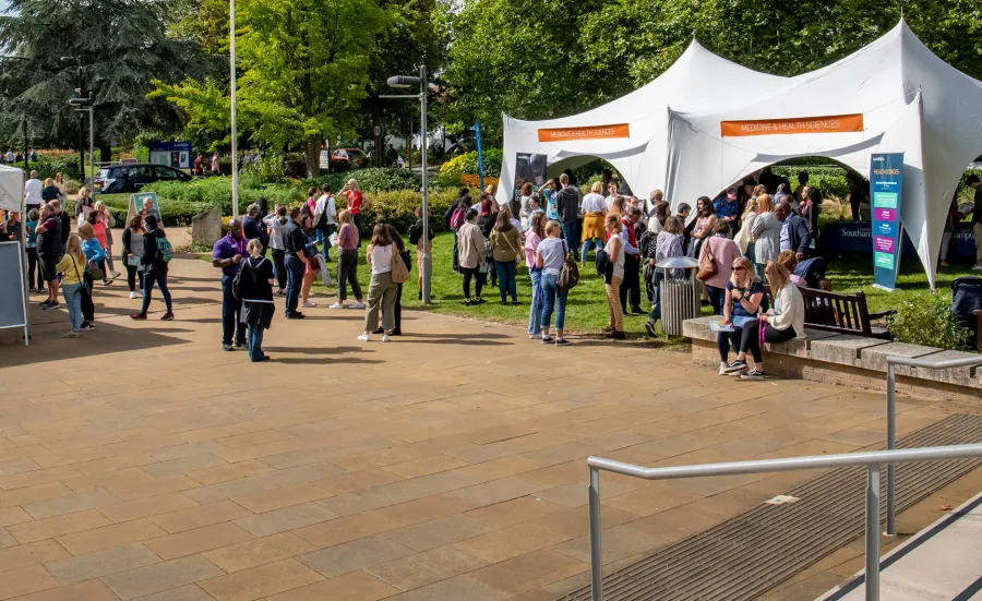 Highfield campus during an open day.