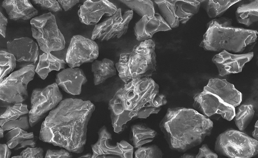 SEM image of a Tephra shard, volcanic ash 