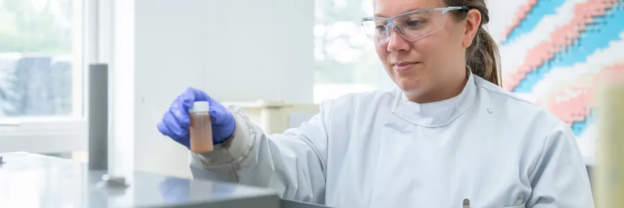 Scientist working with lab equipment