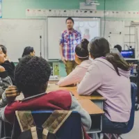 Teacher and students in classroom