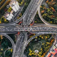 Road system from above