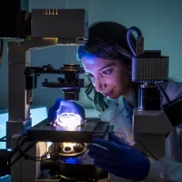 A woman working in a laboratory.