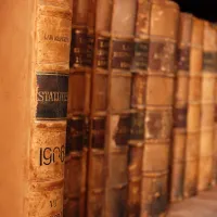 Library shelf with legal books